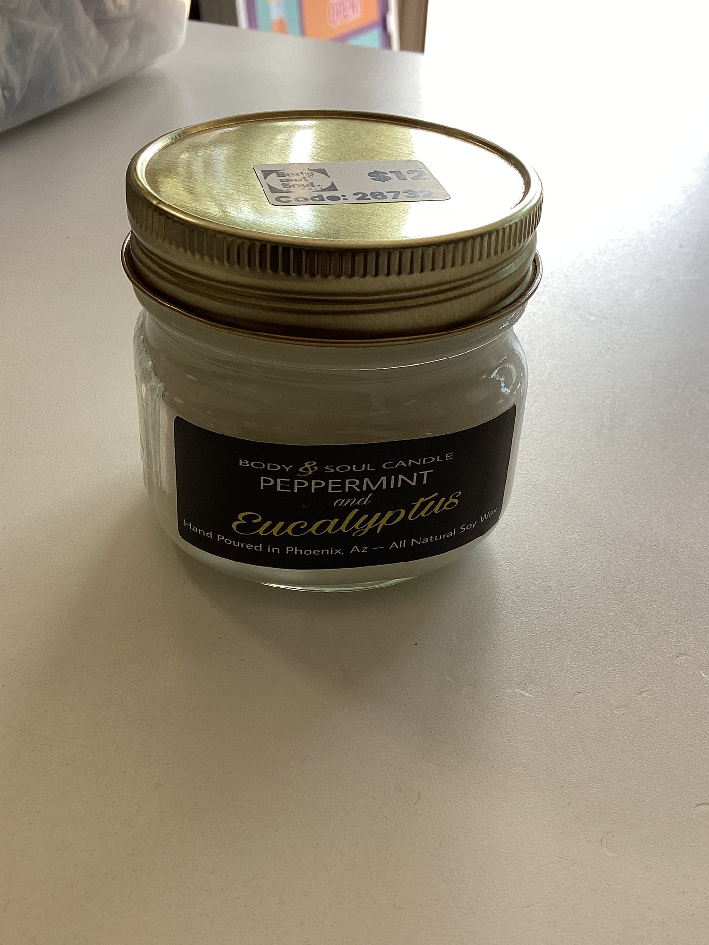 Peppermint and Eucalyptus Candle